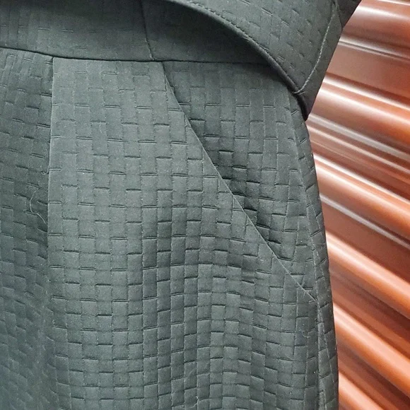 Unger Jet Black Cocktail Dress & Jacket Crop Blazer Size 10 - Picture 9 of 16